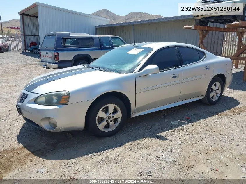 2005 Pontiac Grand Prix Gt VIN: 2G2WS522X51230144 Lot: 39922745