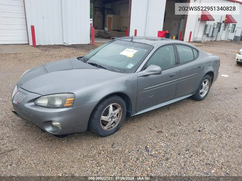 2005 Pontiac Grand Prix Gt VIN: 2G2WS522951340828 Lot: 39933721