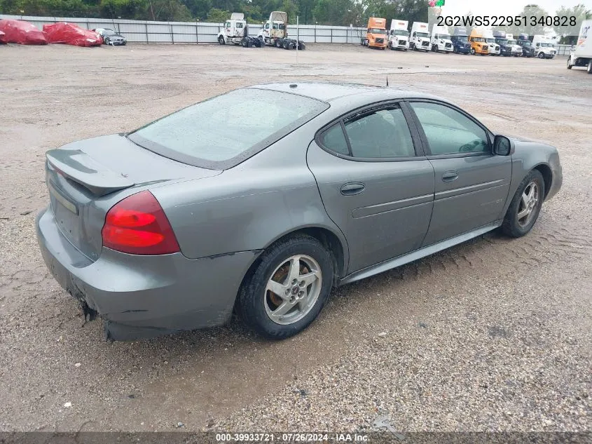 2005 Pontiac Grand Prix Gt VIN: 2G2WS522951340828 Lot: 39933721