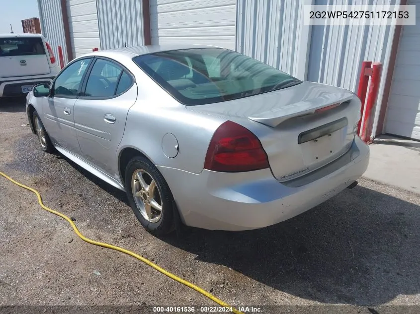 2G2WP542751172153 2005 Pontiac Grand Prix