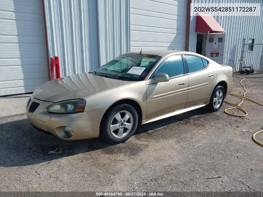 2005 Pontiac Grand Prix Gt VIN: 2G2WS542851172287 Lot: 40164795