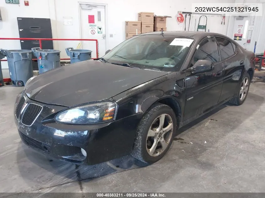 2G2WC54C251321945 2005 Pontiac Grand Prix Gxp