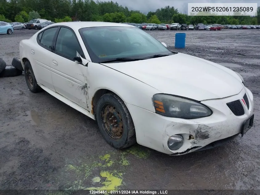 2006 Pontiac Grand Prix VIN: 2G2WP552061235089 Lot: 12045451