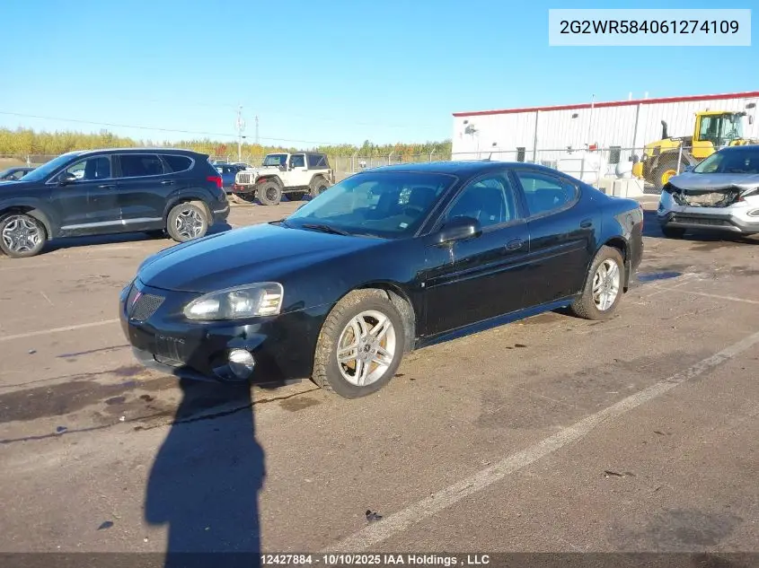 2G2WR584061274109 2006 Pontiac Grand Prix Gt