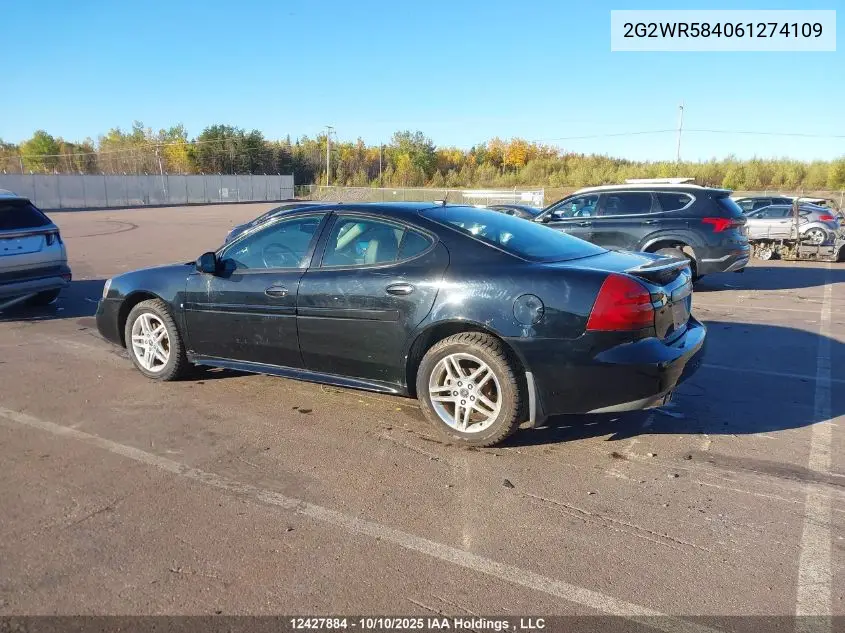 2G2WR584061274109 2006 Pontiac Grand Prix Gt