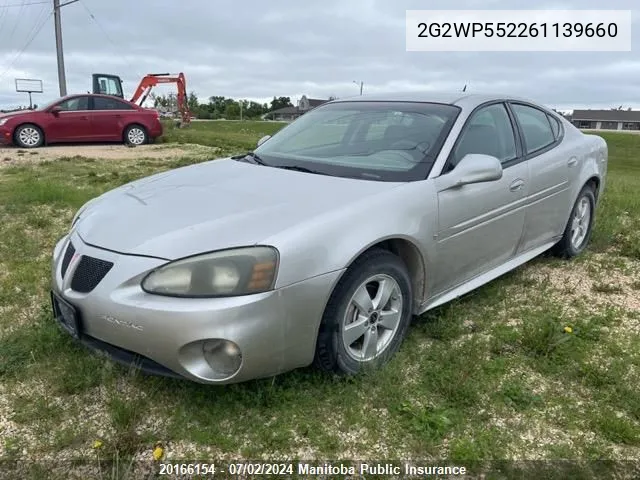 2006 Pontiac Grand Prix VIN: 2G2WP552261139660 Lot: 20166154