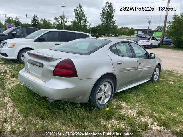 2006 Pontiac Grand Prix VIN: 2G2WP552261139660 Lot: 20166154