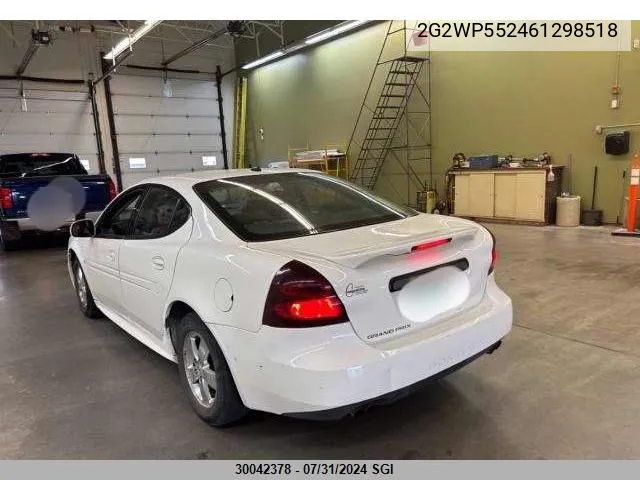 2006 Pontiac Grand Prix VIN: 2G2WP552461298518 Lot: 30042378