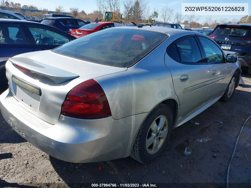 2006 Pontiac Grand Prix VIN: 2G2WP552061226828 Lot: 37994766