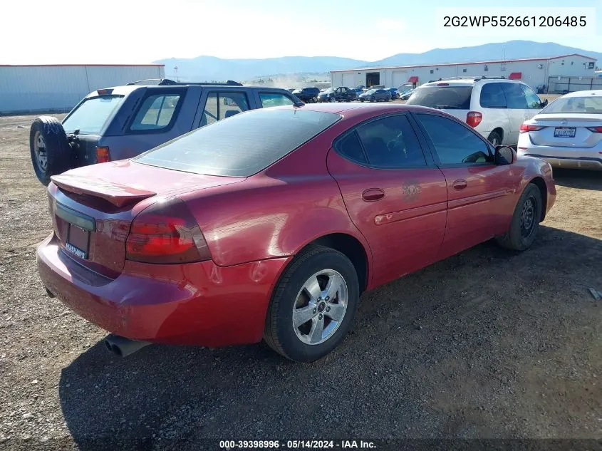 2G2WP552661206485 2006 Pontiac Grand Prix