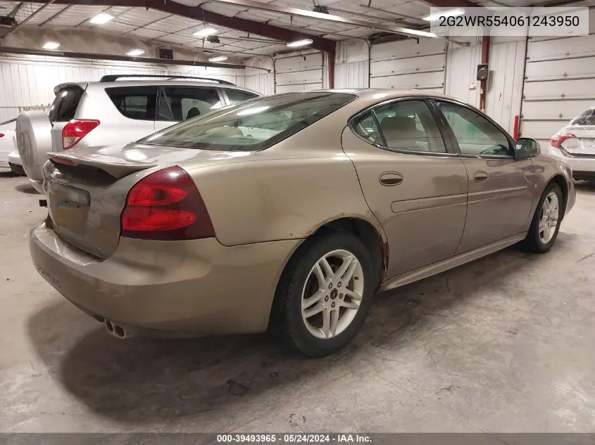 2G2WR554061243950 2006 Pontiac Grand Prix Gt