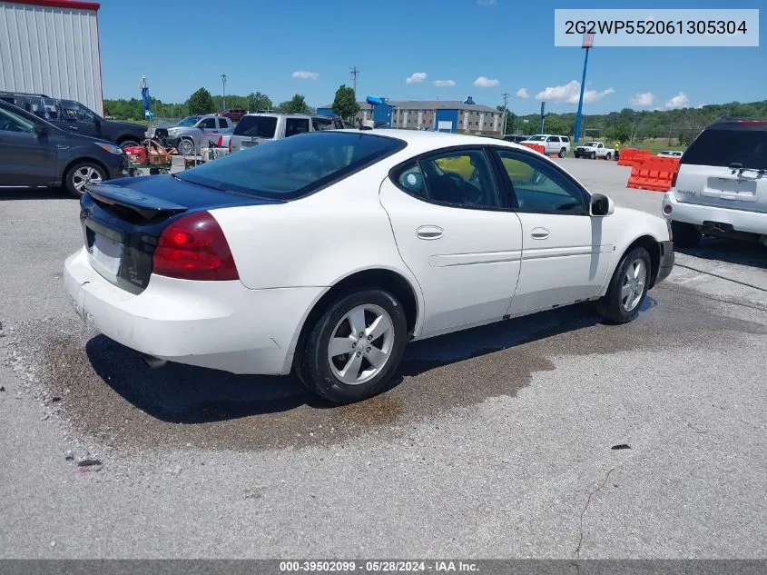 2006 Pontiac Grand Prix VIN: 2G2WP552061305304 Lot: 39502099