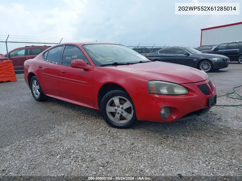 2006 Pontiac Grand Prix VIN: 2G2WP552X61285014 Lot: 39502185