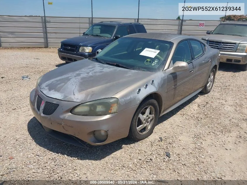 2006 Pontiac Grand Prix VIN: 2G2WP552X61239344 Lot: 39509540