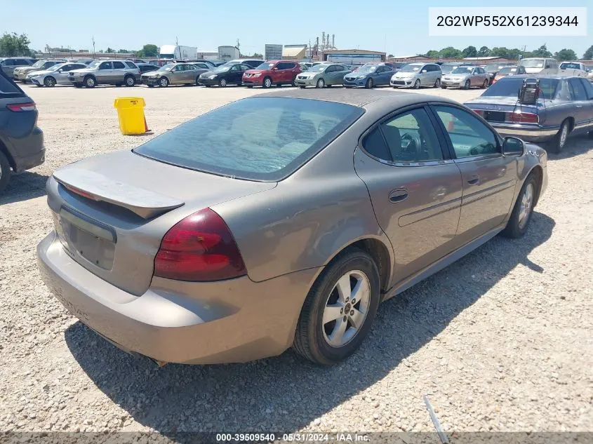 2006 Pontiac Grand Prix VIN: 2G2WP552X61239344 Lot: 39509540