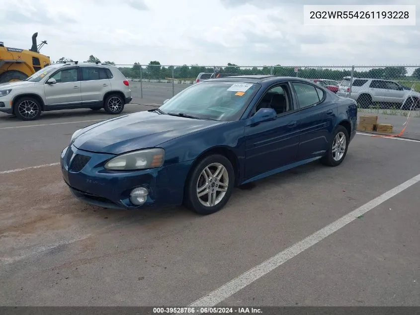 2006 Pontiac Grand Prix Gt VIN: 2G2WR554261193228 Lot: 39528786