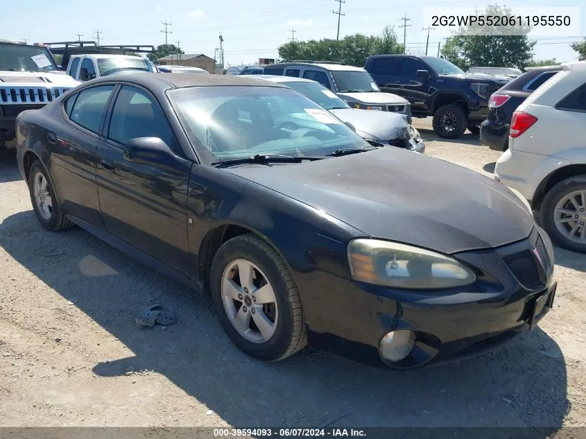 2006 Pontiac Grand Prix VIN: 2G2WP552061195550 Lot: 39594093