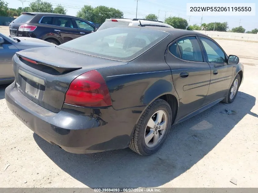 2006 Pontiac Grand Prix VIN: 2G2WP552061195550 Lot: 39594093