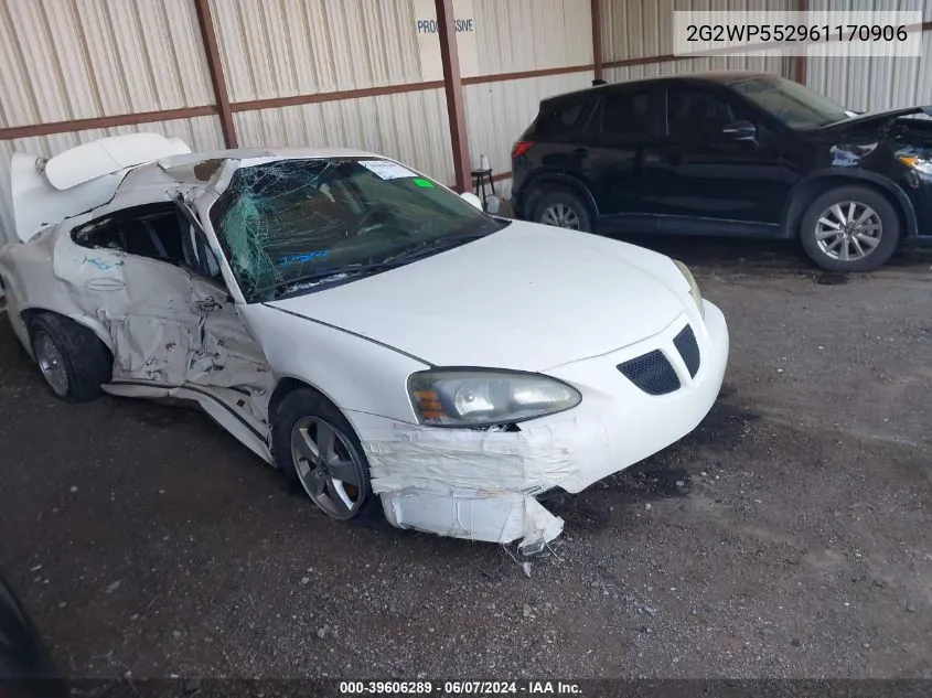 2006 Pontiac Grand Prix VIN: 2G2WP552961170906 Lot: 39606289