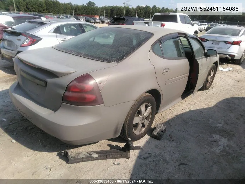 2006 Pontiac Grand Prix VIN: 2G2WP552461164088 Lot: 39659450