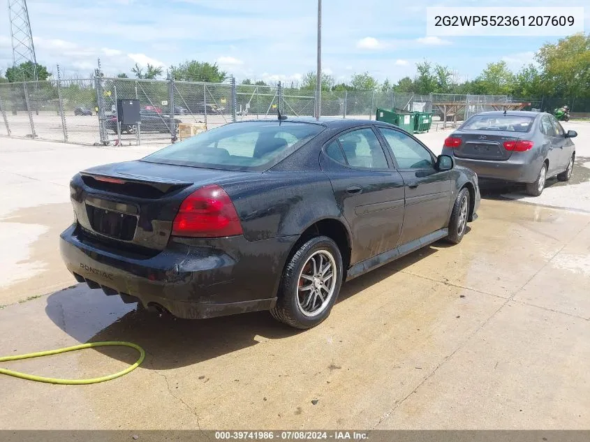 2006 Pontiac Grand Prix VIN: 2G2WP552361207609 Lot: 39741986