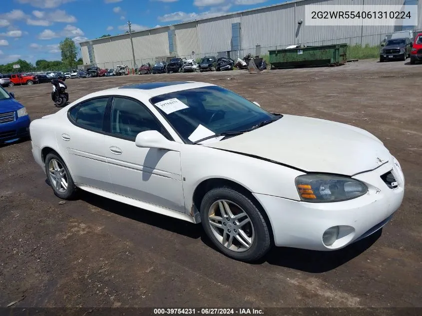 2006 Pontiac Grand Prix Gt VIN: 2G2WR554061310224 Lot: 39754231