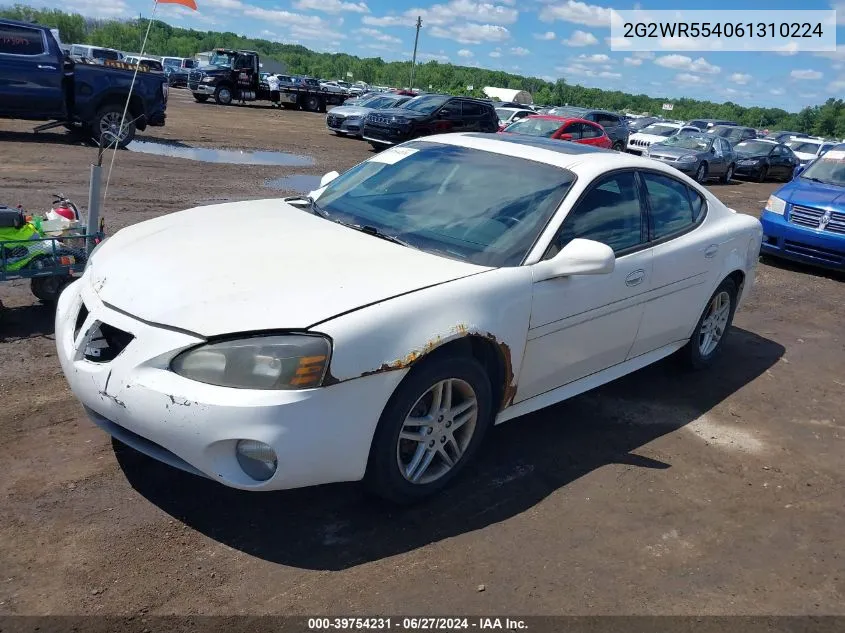 2006 Pontiac Grand Prix Gt VIN: 2G2WR554061310224 Lot: 39754231