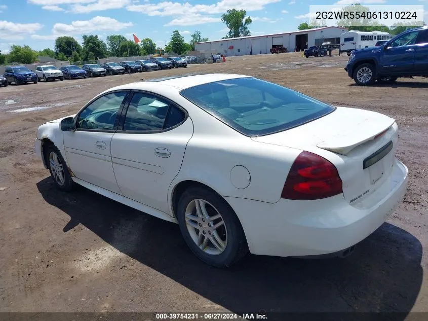 2G2WR554061310224 2006 Pontiac Grand Prix Gt