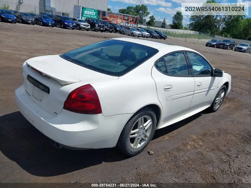 2G2WR554061310224 2006 Pontiac Grand Prix Gt