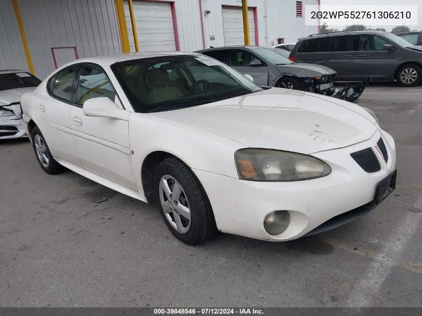 2006 Pontiac Grand Prix VIN: 2G2WP552761306210 Lot: 39848546