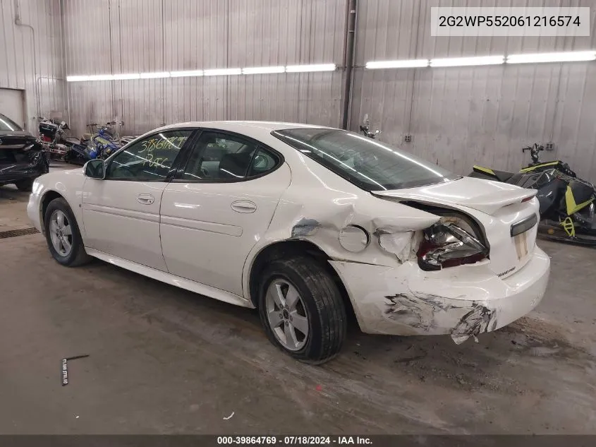 2G2WP552061216574 2006 Pontiac Grand Prix