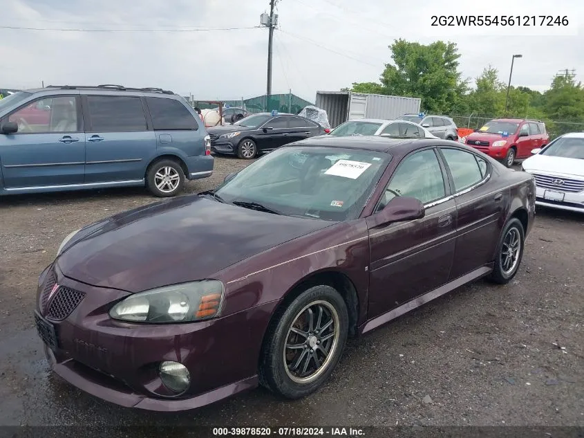 2006 Pontiac Grand Prix Gt VIN: 2G2WR554561217246 Lot: 39878520