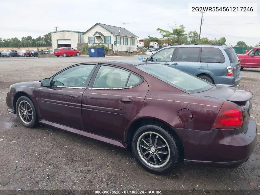 2G2WR554561217246 2006 Pontiac Grand Prix Gt