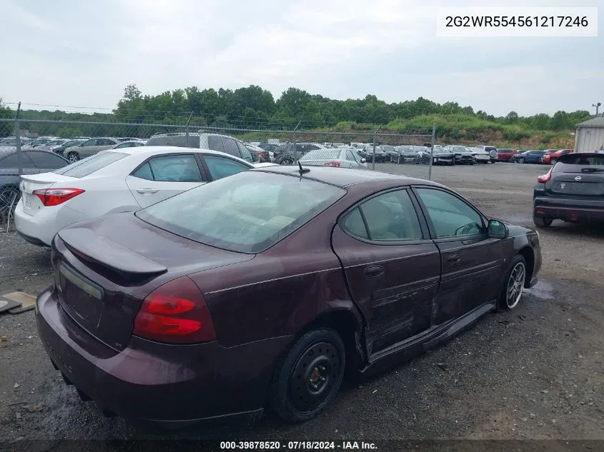 2G2WR554561217246 2006 Pontiac Grand Prix Gt