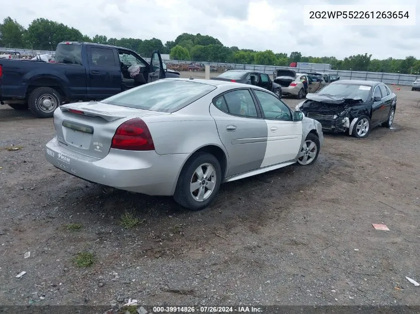 2006 Pontiac Grand Prix VIN: 2G2WP552261263654 Lot: 39914826