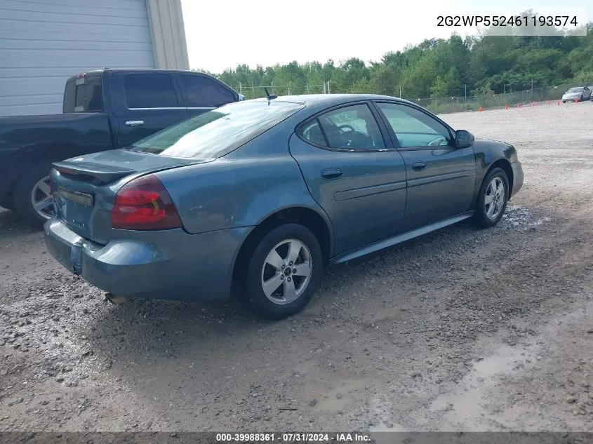 2G2WP552461193574 2006 Pontiac Grand Prix