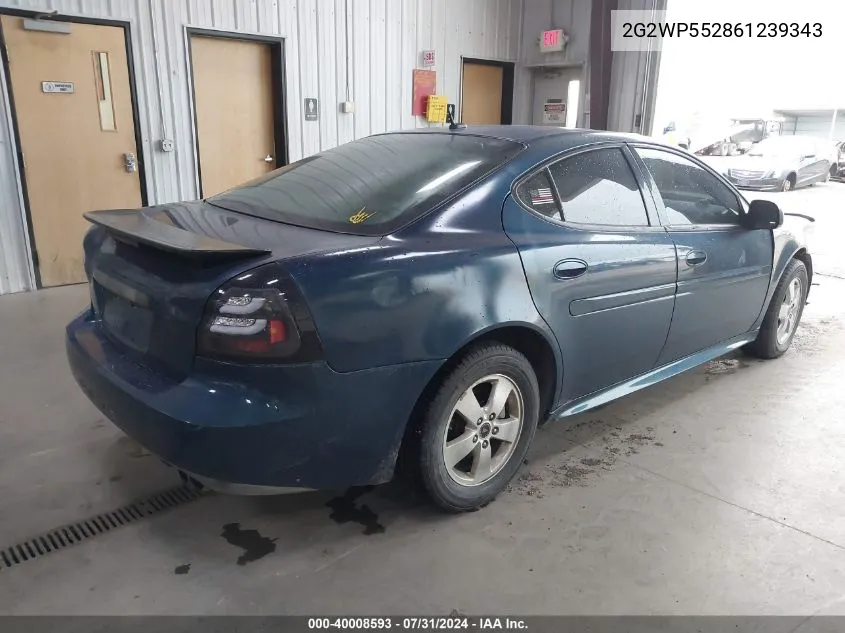 2G2WP552861239343 2006 Pontiac Grand Prix