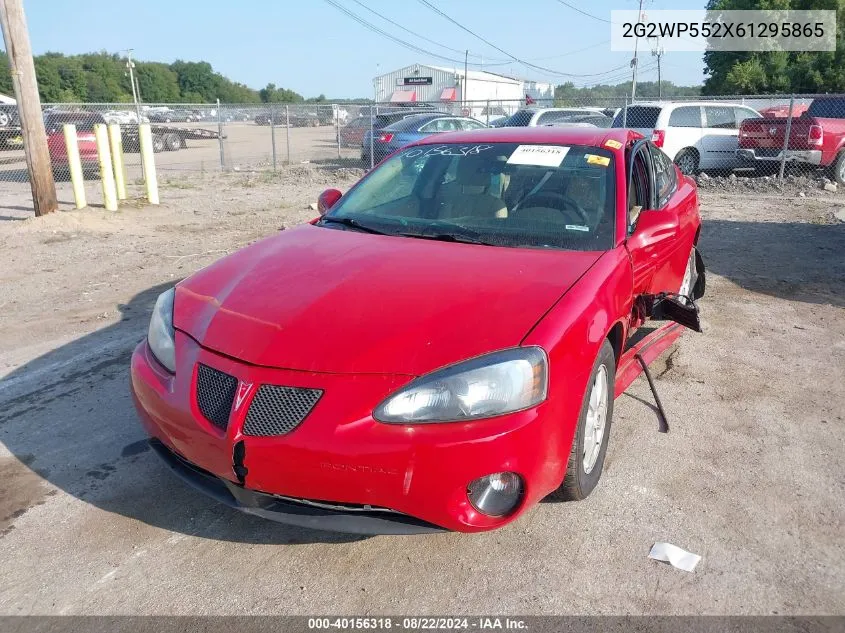 2006 Pontiac Grand Prix VIN: 2G2WP552X61295865 Lot: 40156318