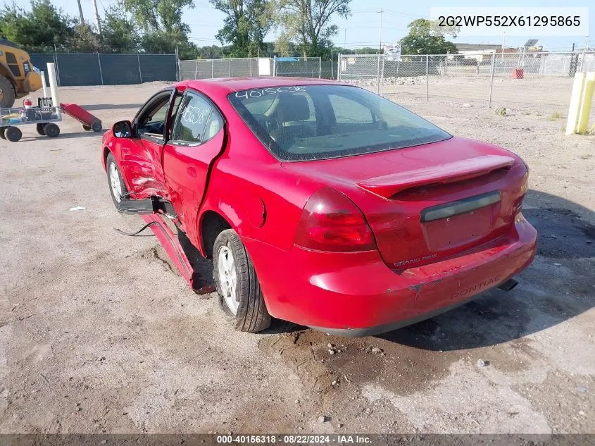 2006 Pontiac Grand Prix VIN: 2G2WP552X61295865 Lot: 40156318