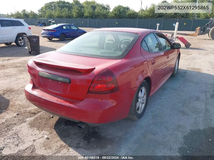 2006 Pontiac Grand Prix VIN: 2G2WP552X61295865 Lot: 40156318