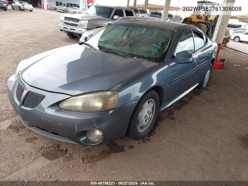 2006 Pontiac Grand Prix VIN: 2G2WP552761305008 Lot: 40196221