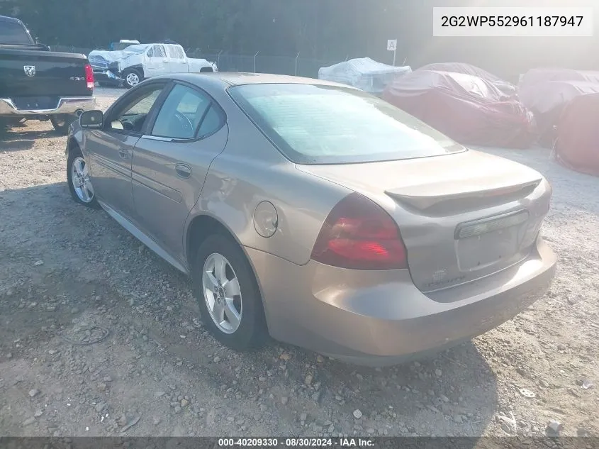 2G2WP552961187947 2006 Pontiac Grand Prix