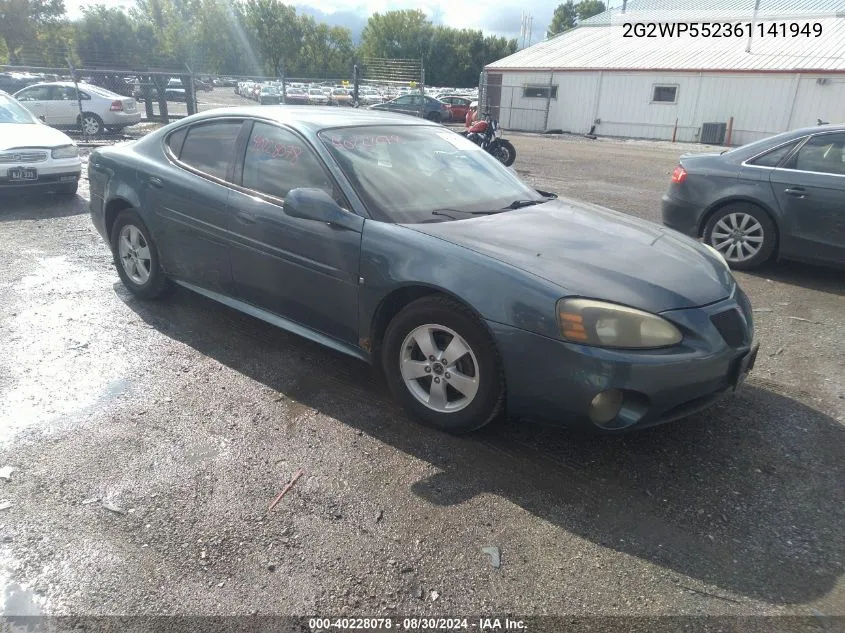 2006 Pontiac Grand Prix VIN: 2G2WP552361141949 Lot: 40228078