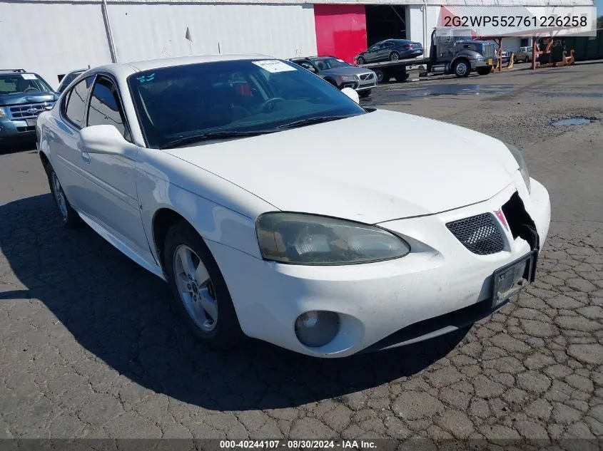 2G2WP552761226258 2006 Pontiac Grand Prix