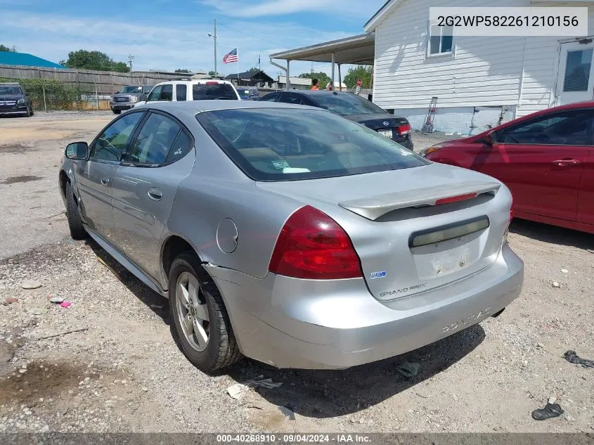 2G2WP582261210156 2006 Pontiac Grand Prix