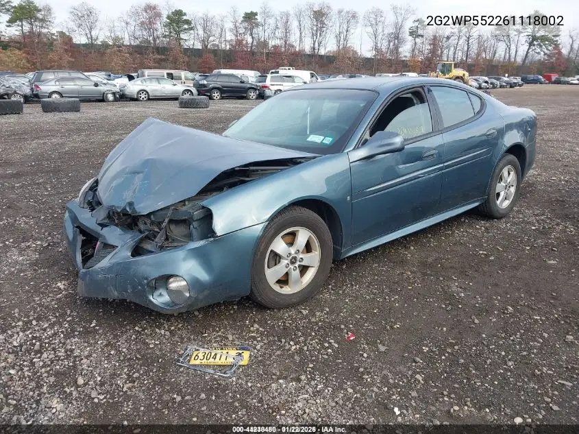 2G2WP552261118002 2006 Pontiac Grand Prix