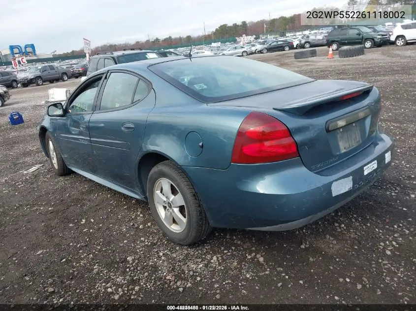 2G2WP552261118002 2006 Pontiac Grand Prix