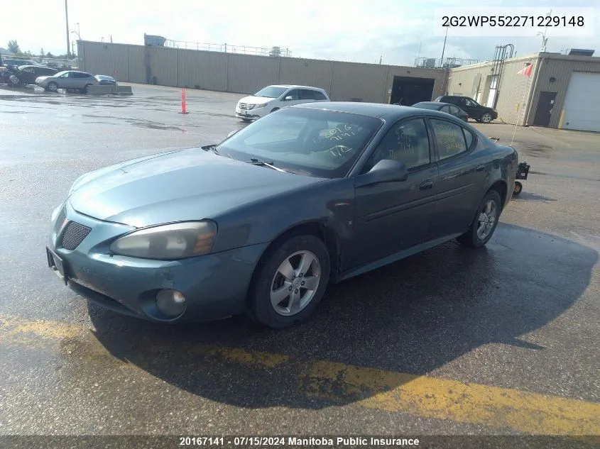 2007 Pontiac Grand Prix VIN: 2G2WP552271229148 Lot: 20167141