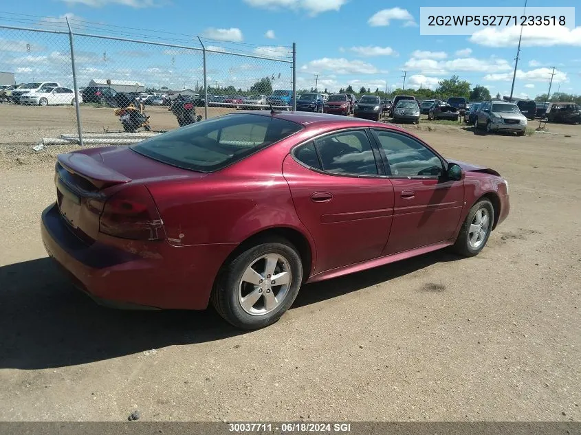 2007 Pontiac Grand Prix VIN: 2G2WP552771233518 Lot: 30037711