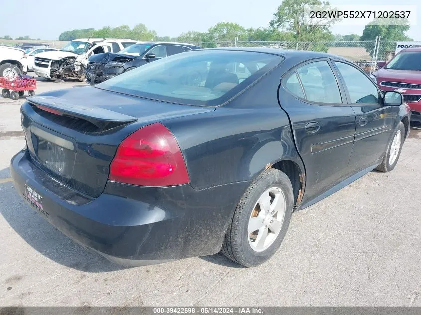 2007 Pontiac Grand Prix VIN: 2G2WP552X71202537 Lot: 39422598